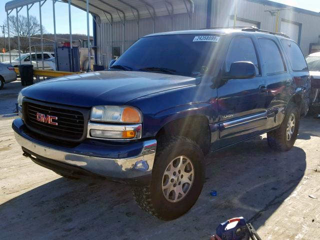 1GKEC13T31J127043 - 2001 GMC YUKON BLUE photo 2