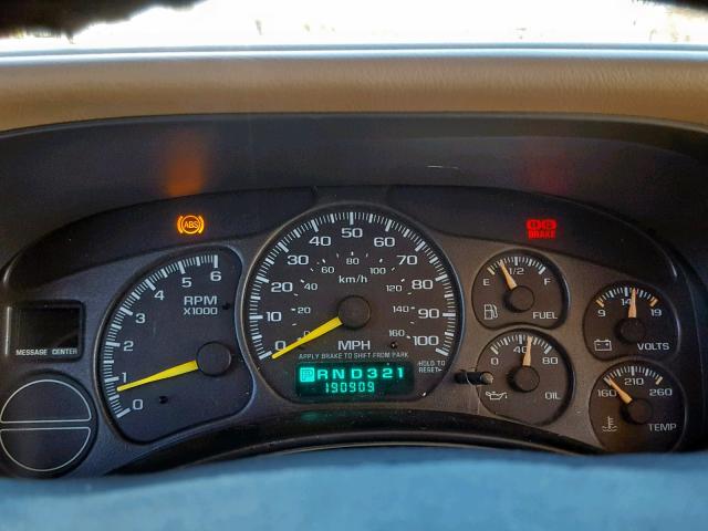 1GKEC13T31J127043 - 2001 GMC YUKON BLUE photo 8