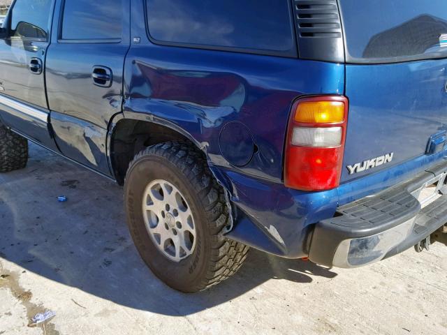 1GKEC13T31J127043 - 2001 GMC YUKON BLUE photo 9