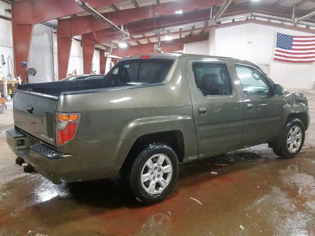 2HJYK16506H511973 - 2006 HONDA RIDGELINE GREEN photo 4