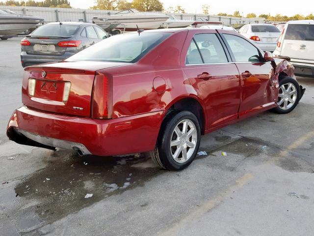 1G6DW677670136068 - 2007 CADILLAC STS BURGUNDY photo 4