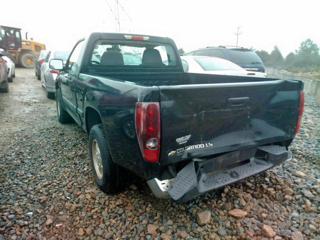 1GCCS146258203671 - 2005 CHEVROLET COLORADO BLACK photo 3