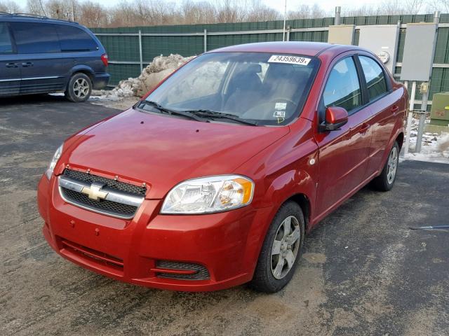 KL1TD56668B058244 - 2008 CHEVROLET AVEO BASE წითელი ფოტო 2