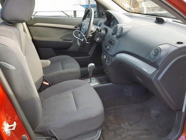 KL1TD56668B058244 - 2008 CHEVROLET AVEO BASE წითელი ფოტო 5