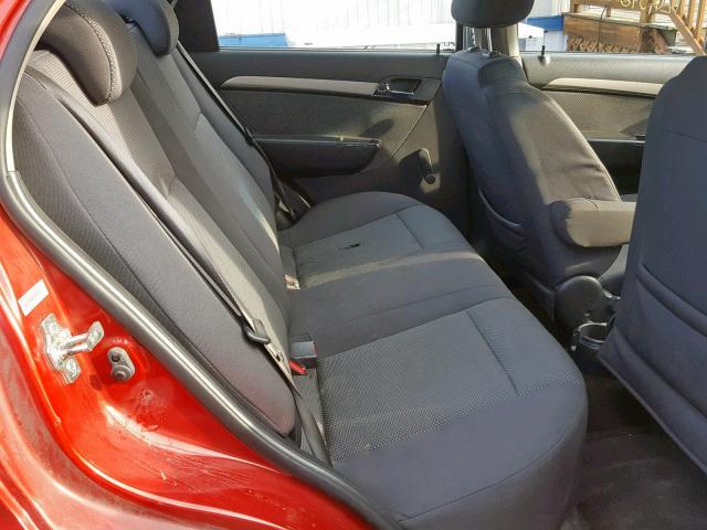 KL1TD56668B058244 - 2008 CHEVROLET AVEO BASE წითელი ფოტო 6