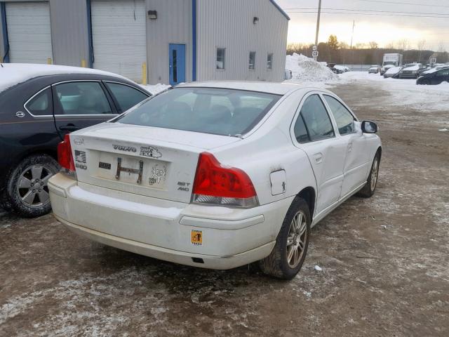 YV1RH592872632562 - 2007 VOLVO S60 2.5T WHITE photo 4