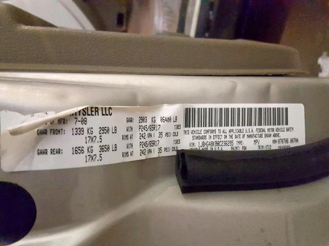 1J8HG48K88C236295 - 2008 JEEP COMMANDER SILVER photo 10