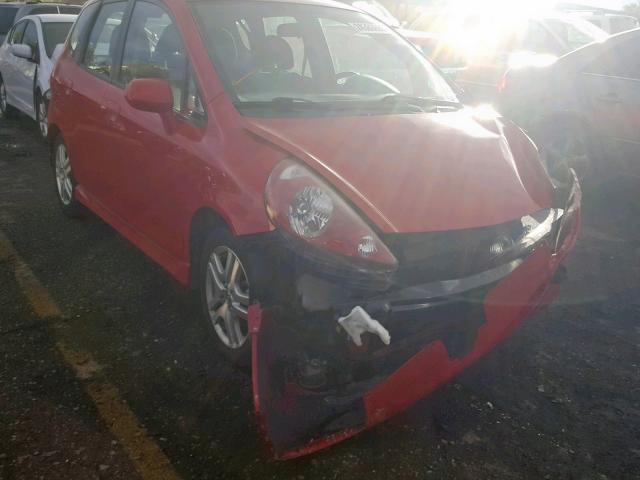 JHMGD38618S064947 - 2008 HONDA FIT SPORT RED photo 1