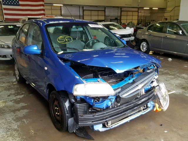 KL1TD52625B466340 - 2005 CHEVROLET AVEO BASE ლურჯი ფოტო 1