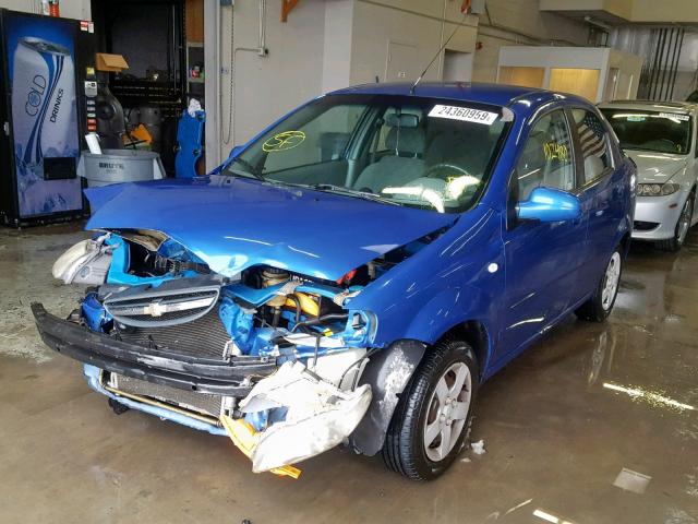 KL1TD52625B466340 - 2005 CHEVROLET AVEO BASE ლურჯი ფოტო 2
