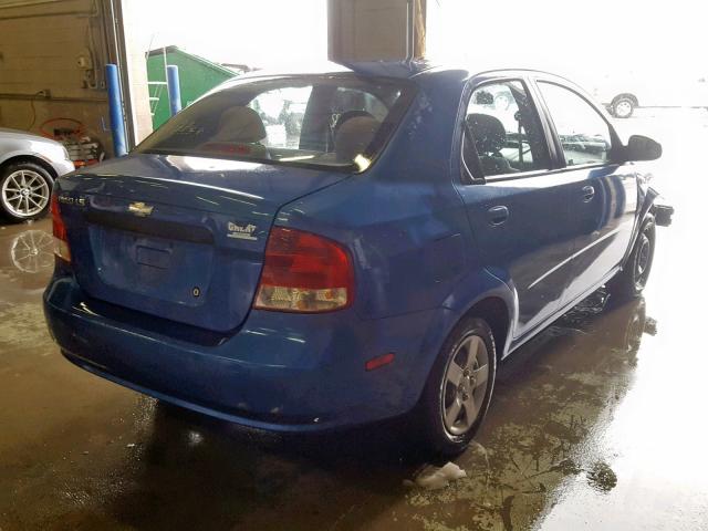 KL1TD52625B466340 - 2005 CHEVROLET AVEO BASE ლურჯი ფოტო 4