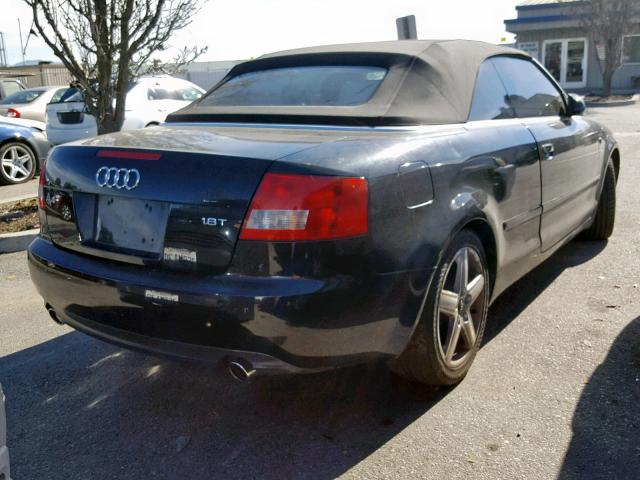 WAUAC48H33K023114 - 2003 AUDI A4 1.8 CAB BLACK photo 4