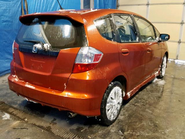 JHMGE8G57CC014978 - 2012 HONDA FIT SPORT ORANGE photo 4