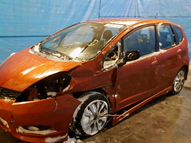 JHMGE8G57CC014978 - 2012 HONDA FIT SPORT ORANGE photo 9