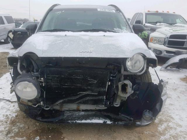 1J8FT47W27D227107 - 2007 JEEP COMPASS SILVER photo 9