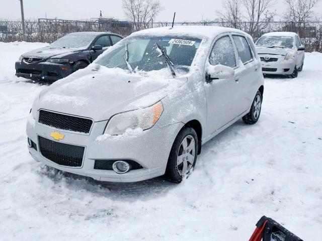 3G1TC6DG9BL138052 - 2011 CHEVROLET AVEO LT SILVER photo 2