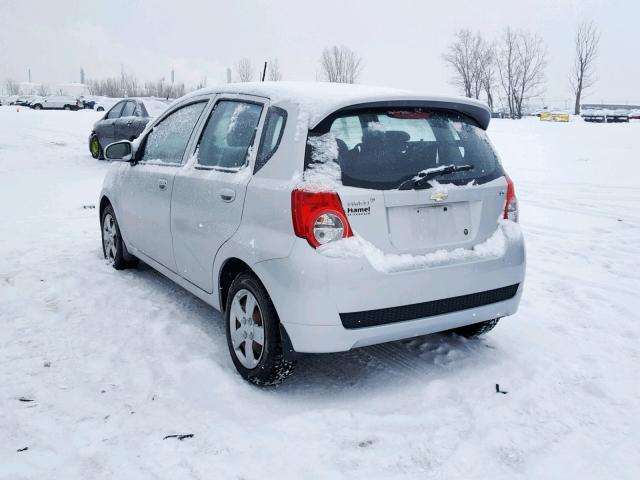 3G1TC6DG9BL138052 - 2011 CHEVROLET AVEO LT SILVER photo 3