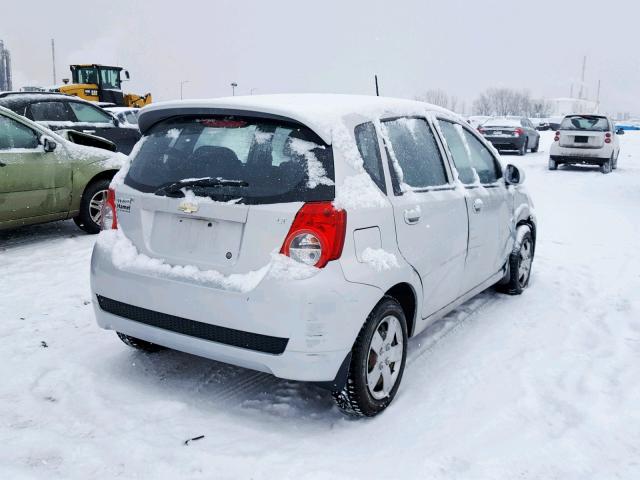 3G1TC6DG9BL138052 - 2011 CHEVROLET AVEO LT SILVER photo 4