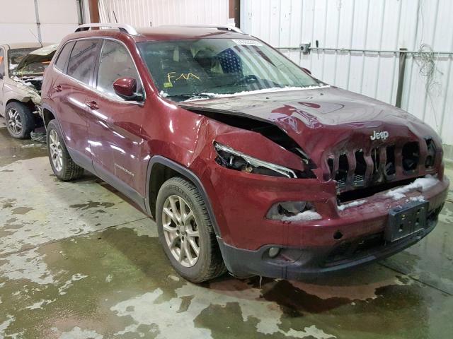 1C4PJLCB2EW154773 - 2014 JEEP CHEROKEE L MAROON photo 1