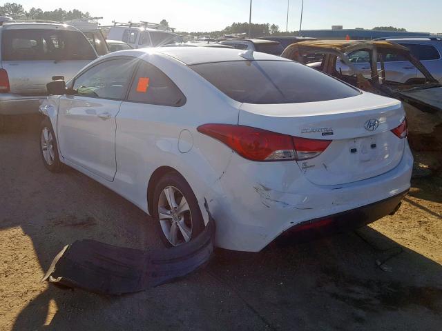 KMHDH6AE5DU000397 - 2013 HYUNDAI ELANTRA CO WHITE photo 3