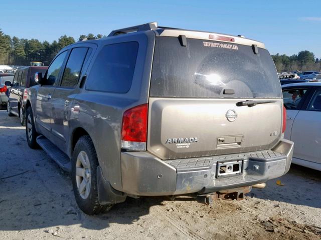 5N1AA08B76N729191 - 2006 NISSAN ARMADA SE GRAY photo 3