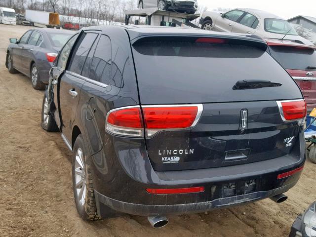 2LMDJ8JK4EBL06797 - 2014 LINCOLN MKX BLACK photo 3