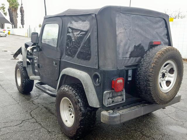 1J4FA49S2YP725924 - 2000 JEEP WRANGLER / BLACK photo 3