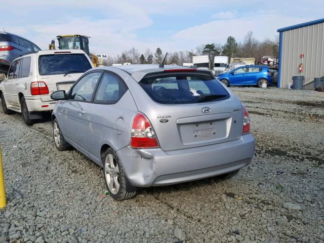 KMHCN36C68U064707 - 2008 HYUNDAI ACCENT SE SILVER photo 3