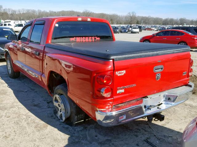 1D7HE58N46S501641 - 2006 DODGE DAKOTA QUA RED photo 3