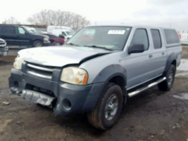 1N6ED27T02C387587 - 2002 NISSAN FRONTIER C SILVER photo 2