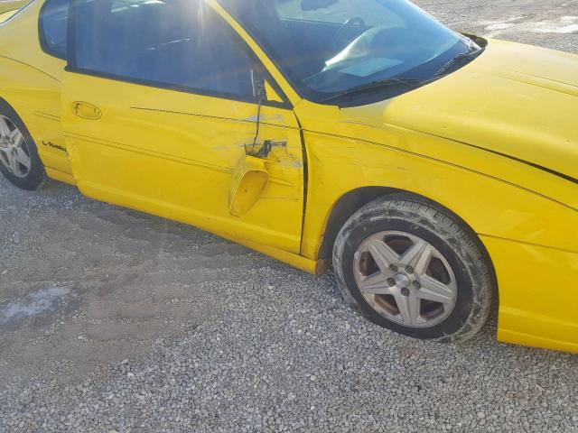 2G1WW15E729300722 - 2002 CHEVROLET MONTE CARL 黄色 照片 9