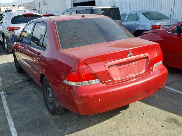 JA3AJ26E46U003998 - 2006 MITSUBISHI LANCER ES RED photo 3