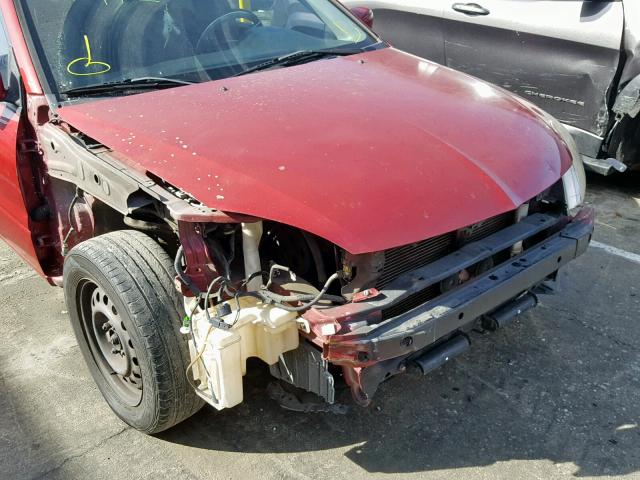 JA3AJ26E46U003998 - 2006 MITSUBISHI LANCER ES RED photo 9