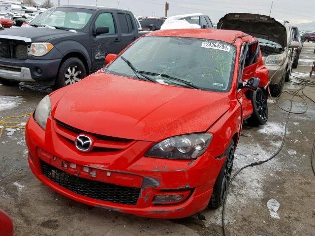 JM1BK34L991201878 - 2009 MAZDA SPEED 3 RED photo 2