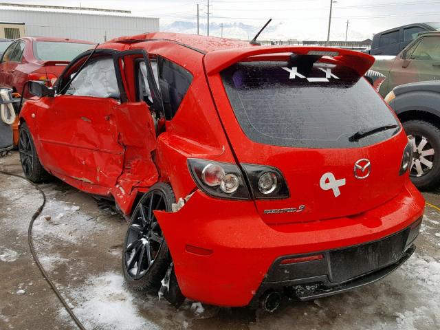 JM1BK34L991201878 - 2009 MAZDA SPEED 3 RED photo 3