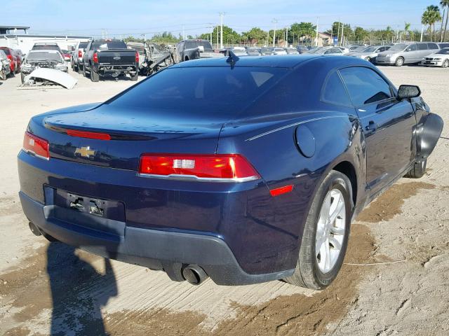 2G1FB1E30F9222705 - 2015 CHEVROLET CAMARO LS BLUE photo 4