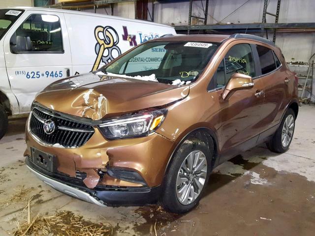 KL4CJASBXHB013265 - 2017 BUICK ENCORE PRE BROWN photo 2