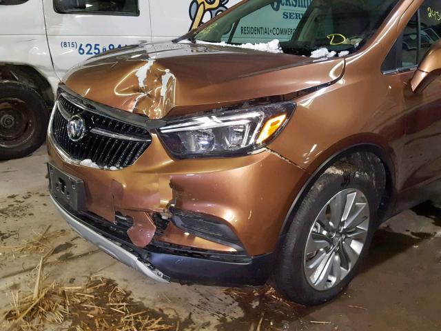 KL4CJASBXHB013265 - 2017 BUICK ENCORE PRE BROWN photo 9