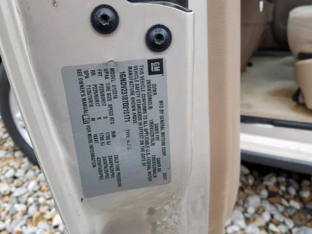 1GNDV23187D215171 - 2007 CHEVROLET UPLANDER L Bej foto 10