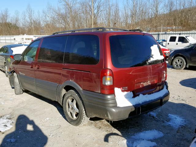 1GMDX03E43D258745 - 2003 PONTIAC MONTANA RED photo 3