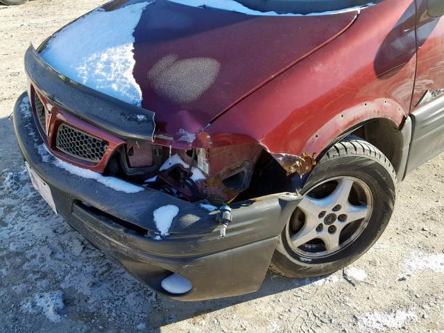 1GMDX03E43D258745 - 2003 PONTIAC MONTANA RED photo 9