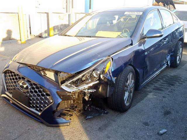 5NPE34AF3JH624368 - 2018 HYUNDAI SONATA SPO BLUE photo 2