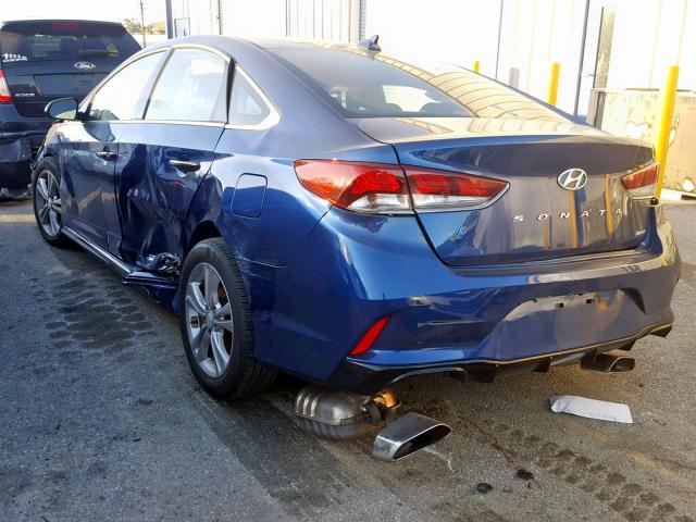 5NPE34AF3JH624368 - 2018 HYUNDAI SONATA SPO BLUE photo 3