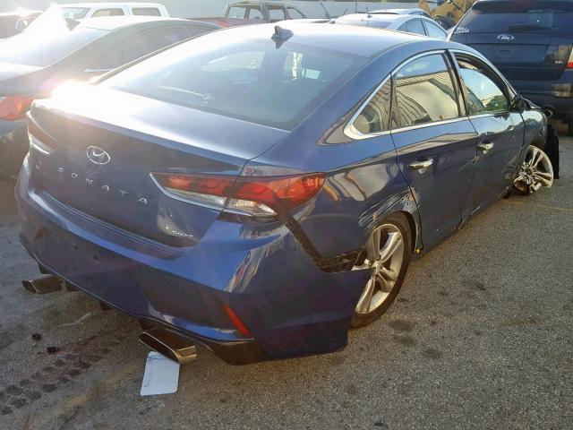 5NPE34AF3JH624368 - 2018 HYUNDAI SONATA SPO BLUE photo 4