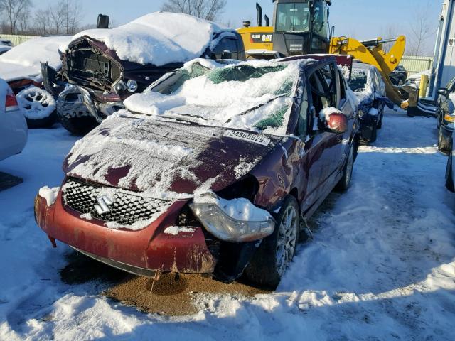 JS2YC414685101583 - 2008 SUZUKI SX4 MAROON photo 2