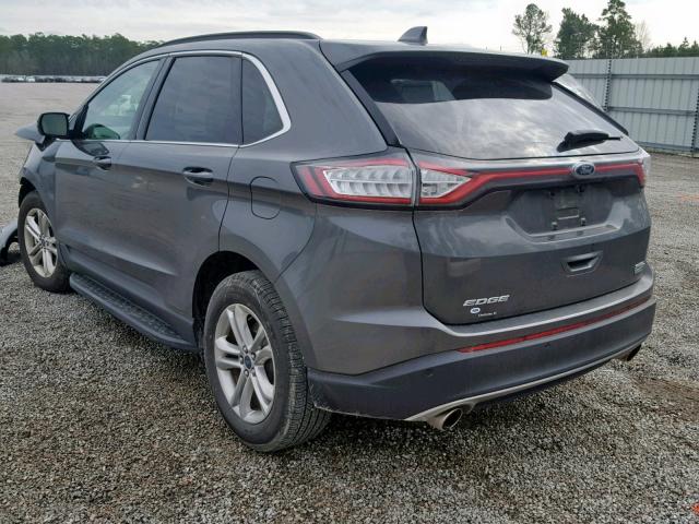 2FMTK4J9XFBC36900 - 2015 FORD EDGE SEL GRAY photo 3