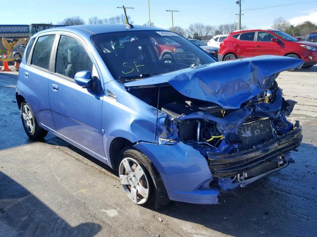 KL1TD66E59B319605 - 2009 CHEVROLET AVEO LS BLUE photo 1