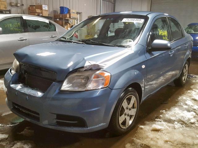 KL1TD56668B077232 - 2008 CHEVROLET AVEO BASE ლურჯი ფოტო 2