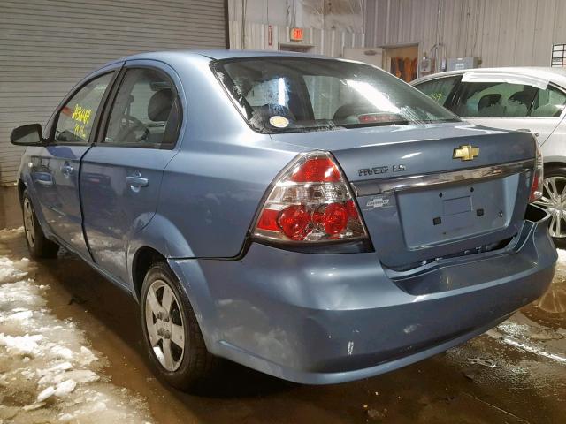 KL1TD56668B077232 - 2008 CHEVROLET AVEO BASE ლურჯი ფოტო 3