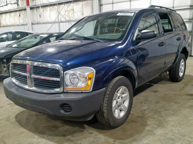 1D4HB38N24F234712 - 2004 DODGE DURANGO ST BLUE photo 2